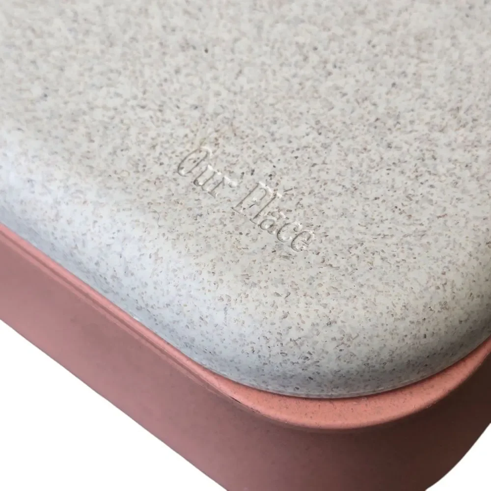Our Place Layered Bento Box Lunchbox Set Pink and Cream